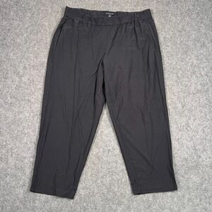 Eileen Fisher System Lightweight Stretch Crepe Pants Wide‎ Leg Tapered Size PL